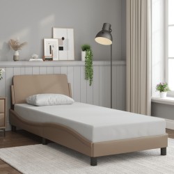 Cadre de lit sans matelas cappuccino 90x200 cm similicuir 