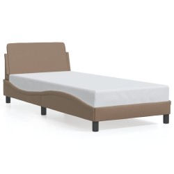Cadre de lit sans matelas cappuccino 90x200 cm similicuir 