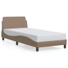 Cadre de lit sans matelas cappuccino 90x200 cm similicuir 