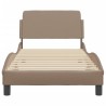 Cadre de lit sans matelas cappuccino 90x200 cm similicuir 