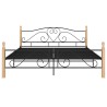 Cadre de lit sans matelas noir métal 200x200 cm 