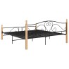 Cadre de lit sans matelas noir métal 200x200 cm 