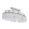 Plafonnier avec abat-jours en verre ellipsoïde 2 pcs E14  