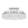 Plafonnier avec abat-jours en verre ellipsoïde 2 pcs E14  