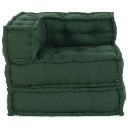 Pouf modulaire vert 70x70x54 tissu 