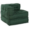 Pouf modulaire vert 70x70x54 tissu 