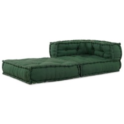 Pouf modulaire vert 70x70x54 tissu 