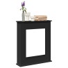 Cadre de cheminée noir 75x20x87,5 cm bois d'ingénierie 