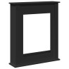 Cadre de cheminée noir 75x20x87,5 cm bois d'ingénierie 