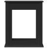 Cadre de cheminée noir 75x20x87,5 cm bois d'ingénierie 