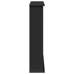 Cadre de cheminée noir 75x20x87,5 cm bois d'ingénierie 