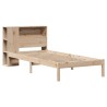 Lit bibliothèque sans matelas 75x190 cm bois de pin massif 