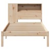 Lit bibliothèque sans matelas 75x190 cm bois de pin massif 