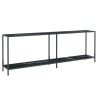 Table console Noir 220x35x75,5 cm Verre trempé 