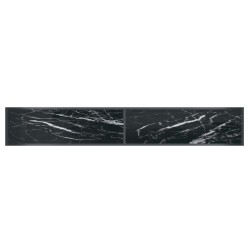 Table console Noir 220x35x75,5 cm Verre trempé 