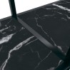Table console Noir 220x35x75,5 cm Verre trempé 