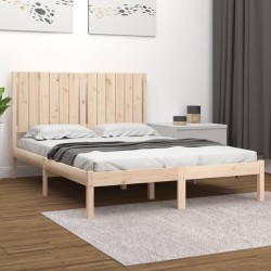 Cadre de lit sans matelas 140x190 cm bois de pin massif 