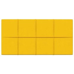 Panneaux muraux 12 pcs Jaune 60x30 cm Velours 2,16 m² 