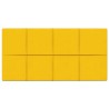 Panneaux muraux 12 pcs Jaune 60x30 cm Velours 2,16 m² 