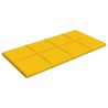 Panneaux muraux 12 pcs Jaune 60x30 cm Velours 2,16 m² 