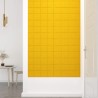 Panneaux muraux 12 pcs Jaune 60x30 cm Velours 2,16 m² 