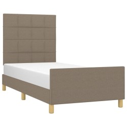 Cadre de lit sans matelas taupe 80x200 cm tissu 