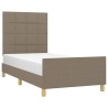 Cadre de lit sans matelas taupe 80x200 cm tissu 