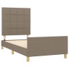Cadre de lit sans matelas taupe 80x200 cm tissu 