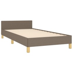 Cadre de lit sans matelas taupe 80x200 cm tissu 