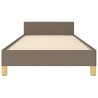 Cadre de lit sans matelas taupe 80x200 cm tissu 