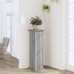 Support pour plantes sonoma gris 33x33x100 cm bois d'ingénierie 