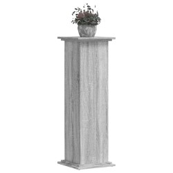 Support pour plantes sonoma gris 33x33x100 cm bois d'ingénierie 