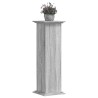 Support pour plantes sonoma gris 33x33x100 cm bois d'ingénierie 