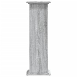 Support pour plantes sonoma gris 33x33x100 cm bois d'ingénierie 