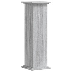 Support pour plantes sonoma gris 33x33x100 cm bois d'ingénierie 