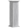 Support pour plantes sonoma gris 33x33x100 cm bois d'ingénierie 