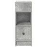 Table de chevet avec tiroir gris béton 25x31x66 cm 
