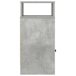 Table de chevet avec tiroir gris béton 25x31x66 cm 