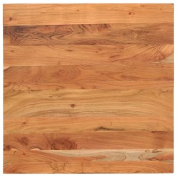 Dessus de table 80x80x3,8 cm carré bois massif d'acacia 