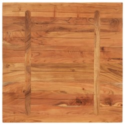 Dessus de table 80x80x3,8 cm carré bois massif d'acacia 