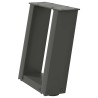 Pieds de table basse en U 2 pièces Anthracite 30 x (30-31) cm Acier 