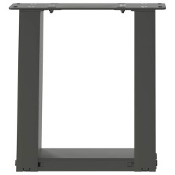 Pieds de table basse en U 2 pièces Anthracite 30 x (30-31) cm Acier 
