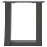 Pieds de table basse en U 2 pièces Anthracite 30 x (30-31) cm Acier 