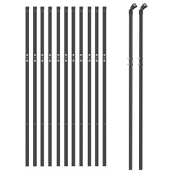 Clôture en treillis métallique anthracite 1,1x25 m 