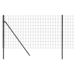 Clôture en treillis métallique anthracite 1,1x25 m 