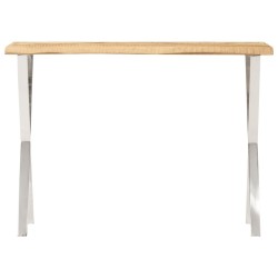 Table console à live edge 105x33x76 cm bois de manguier massif 
