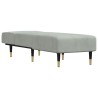 Chaise longue gris clair velours 