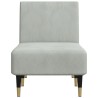 Chaise longue gris clair velours 