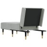 Chaise longue gris clair velours 