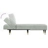 Chaise longue gris clair velours 